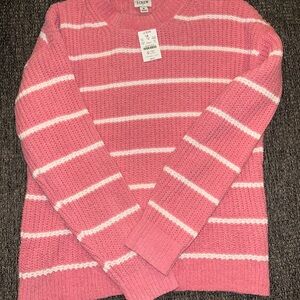 J. Crew Pink Striped Women’s Sweater